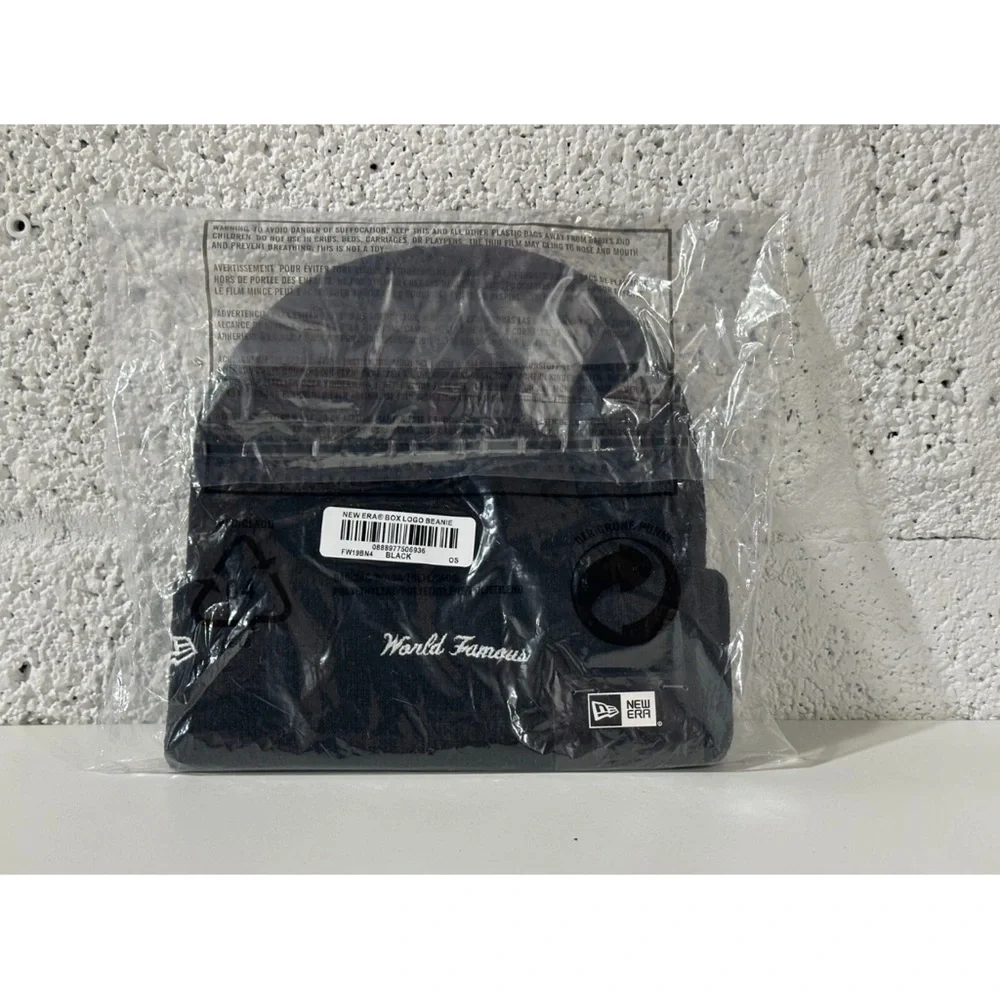 Supreme Black Bandana Box Logo Beanie New With Tags OS One Size